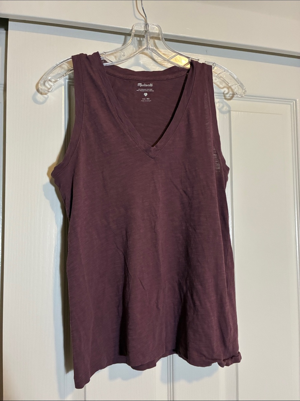 Madewell V-Neck Tank Top - Plum Wine